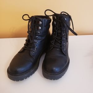 Black Combat Style Boots